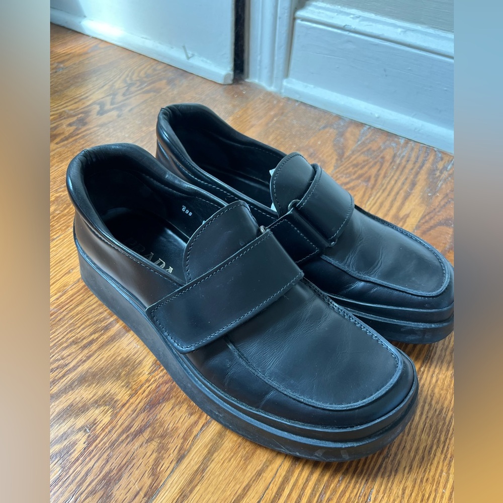 vintage prada loafers with box